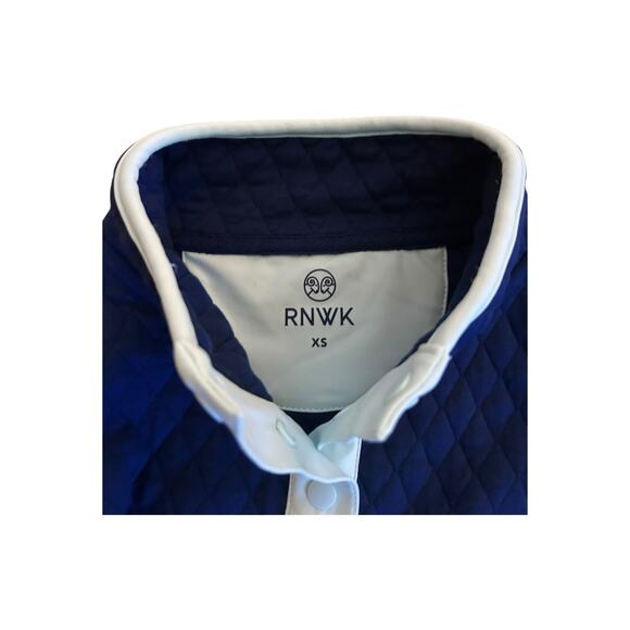 RNWK Renwick Quilted Snap Mock Size XS Blue Depths NWT Retail $125 - Picture 8 of 10